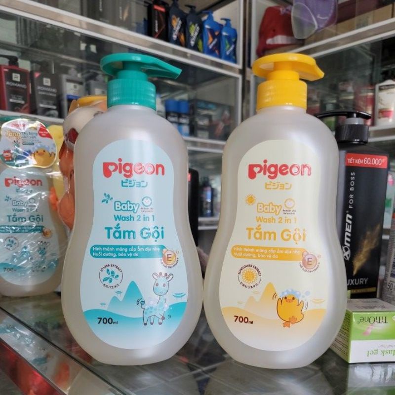 Sữa tắm gội Pigeon 2 trong 1 dung tích 700ml