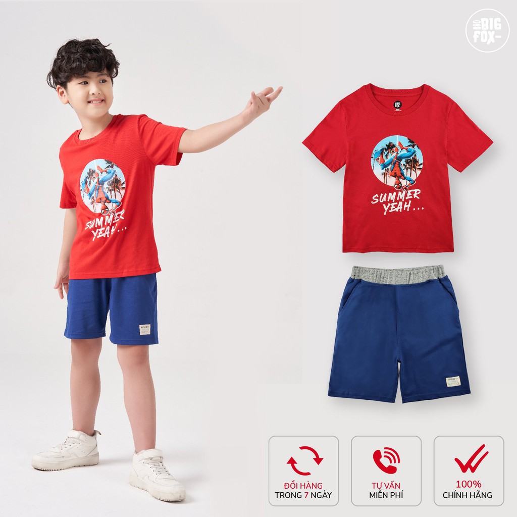 Bộ Bé Trai Size Đại Bigfox, Bộ Đồ Cho Bé Trai Mùa Hè Chất Cotton Hình Khủng Long Size Trẻ Em 3,4,5,6,7,8,9,10,11 tuổi