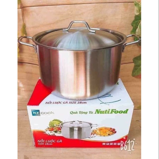 NỒI LUỘC GÀ INOX NUTIFOOD 28 CM