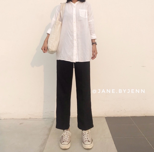 Quần vải nữ ống suông thẳng lưng cao V2 | BigBuy360 - bigbuy360.vn