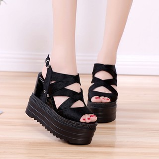 Có ảnh thật - Giày Sandal nữ đế xuồng cá tính S114