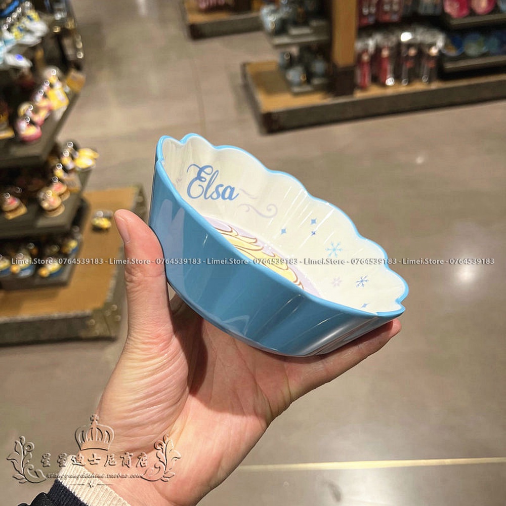 Chén ăn tô nhựa viền hoa melamine hình Frozen Elsa Mickey Minnie Princess Car Mcqueen Disney cho trẻ em