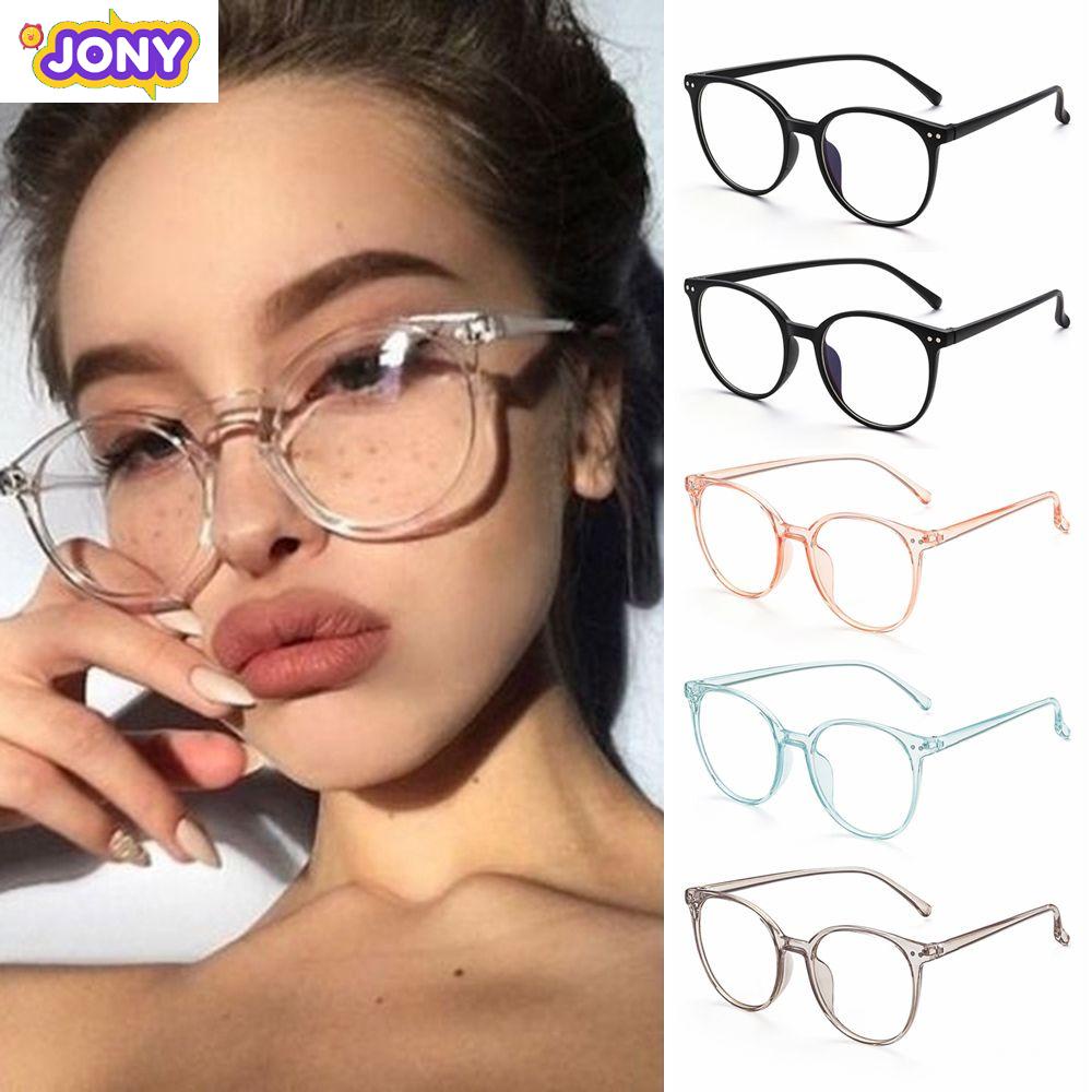 Mắt Kính Chống Ánh Sáng Xanh Tròng Tròn Oversize Thời Trang Cho Máy Tính
