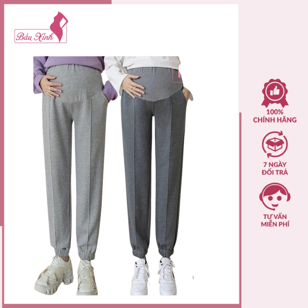 Quần bầu nỉ - quần bầu mùa đông baggy QC xịn dáng bo chân thời trang QB03