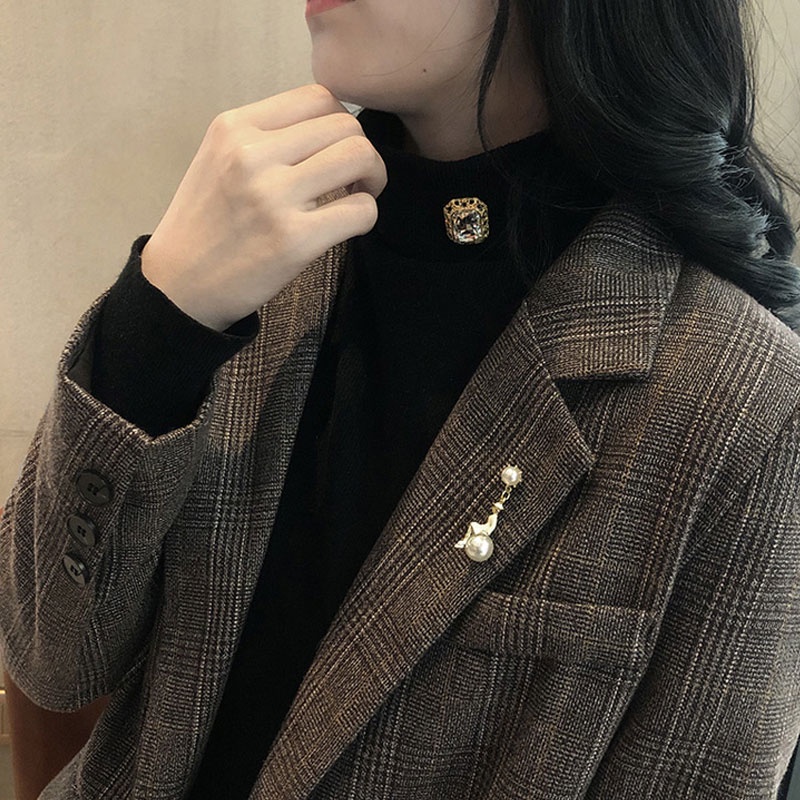 Set 4 ghim cài áo hình hoa hồng sang trọng