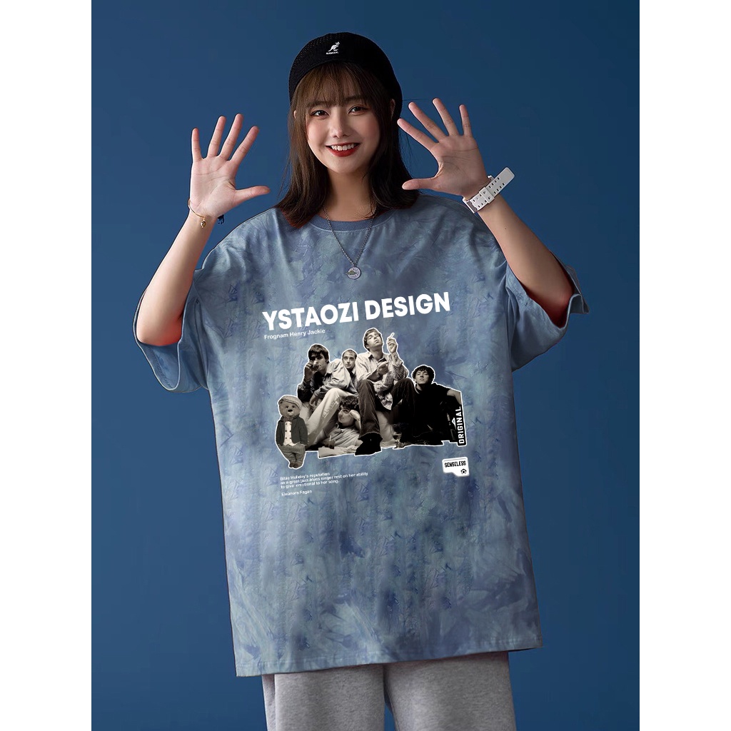 Áo Thun tay lỡ, áo phông unisex YSTAOZI DESIGN cotton thấm hút mồ hôi.