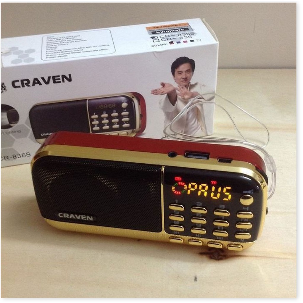 Loa nghe nhạc radio Craven 836s thẻ nhớ và FM