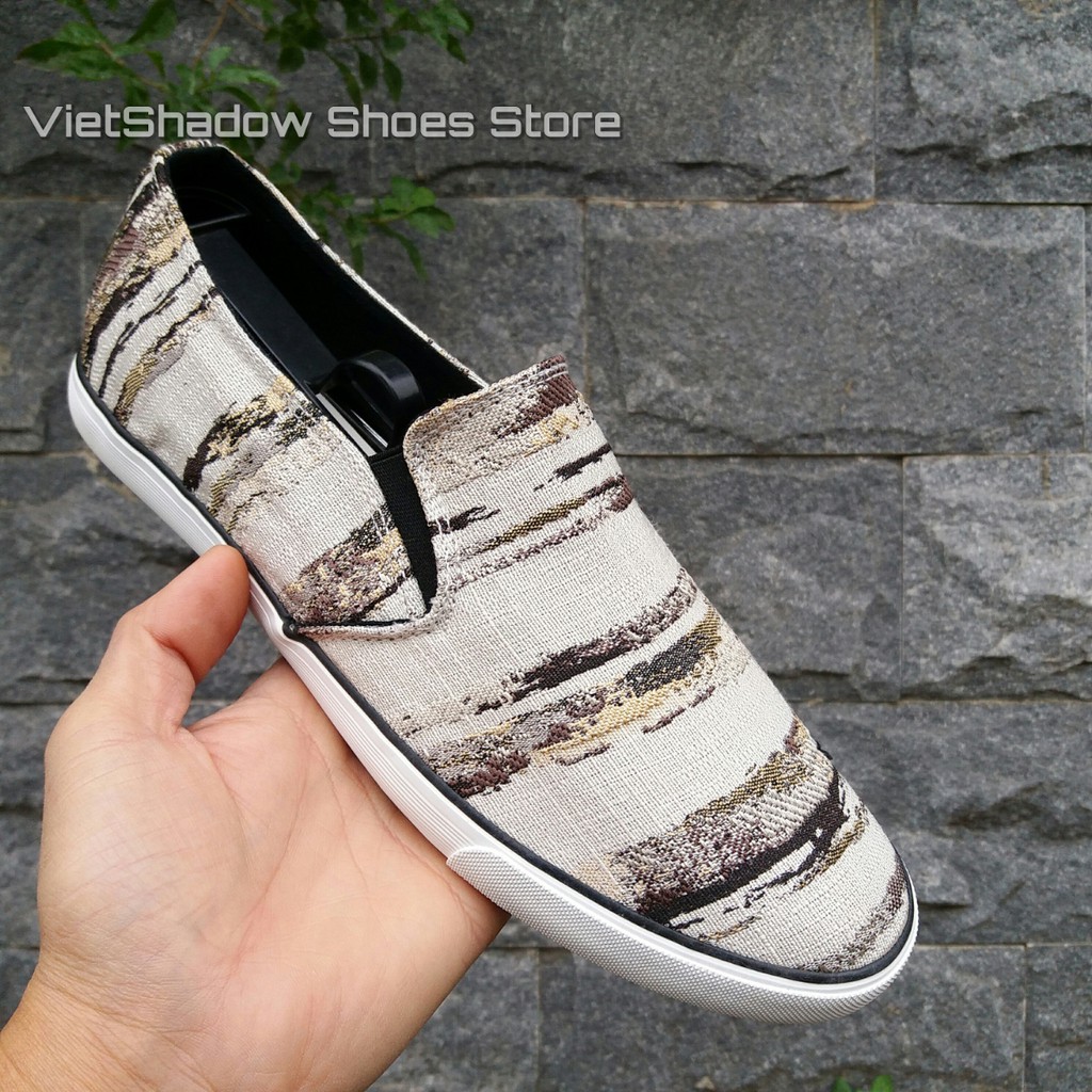 Slip on | giày lười vải Leyo mã 7087-nâu | BigBuy360 - bigbuy360.vn