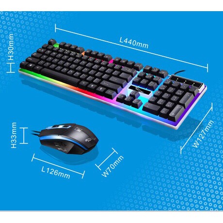 Bộ Bàn Phím GAMING G21 LED + Tặng Chuột Giả Cơ đèn LED 7 MÀU SIÊU ĐẸP NEW 2020 Bản Cao Cấp (Chỉ Màu Đen )