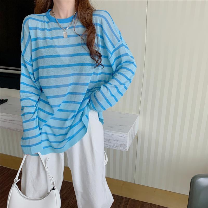 Áo Thun Sọc Tay Dài Thời Trang Cho Nữ