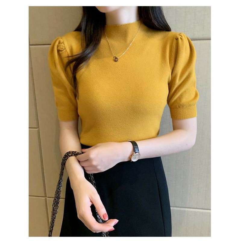 Áo len tay bồng cho nữ