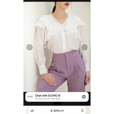 Pass áo trắng D.chic size M