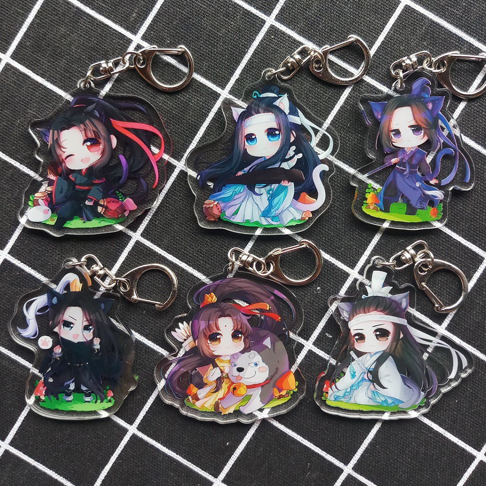 Móc Khóa Ma Đạo Tổ Sư Trần Tình lệnh anime chibi móc khóa acrylic móc khóa mica Tiêu Chiến Vương Nhất Bác