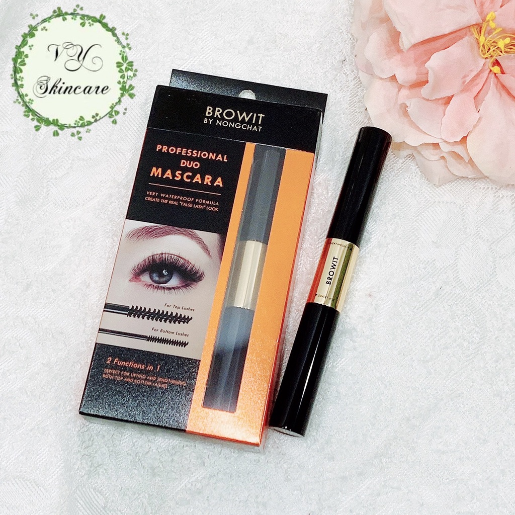 Mascara Nongchat 2 Đầu Browit Professional Duo Mascara 4 + 4g SEXY BLACK siêu chống nước