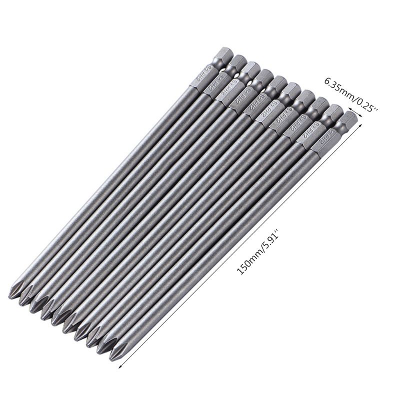 Set 10 Mũi Khoan Thép Dài 1 / 4 '' 150MM S2 Chuyên Dụng