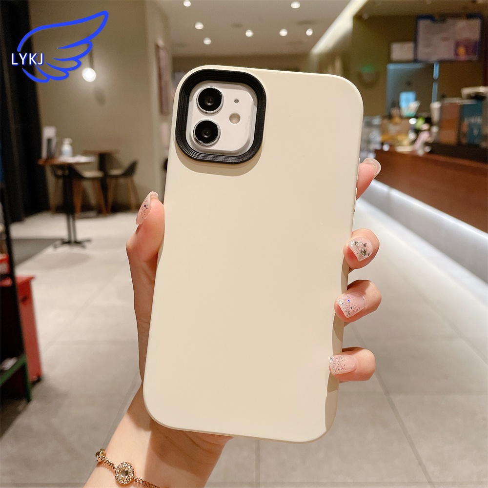 Ốp Điện Thoại Silicon Màu Trơn Chống Sốc Cho iPhone 11 13pro 12promax xs xsmax xr