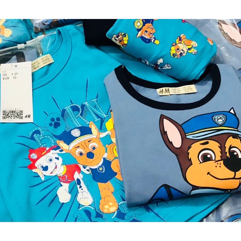 Set 2 bộ cotton dài tay Paw Patrol HM 10-30kg (có ảnh thật)