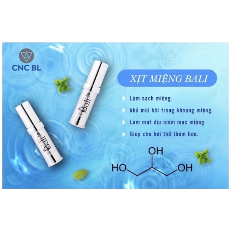 Xịt thơm miệng kháng khuẩn bali 15ml giúp làm sạch khoang miệng khử mùi hôi