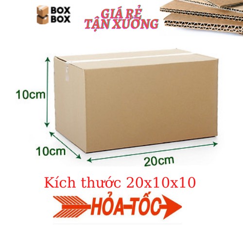 Thùng hộp carton bìa giấy đóng gói hàng kích thước 20x10x10 cm giá rẻ tận xưởng - Miễn phí Vận Chuyển đơn trên 50K