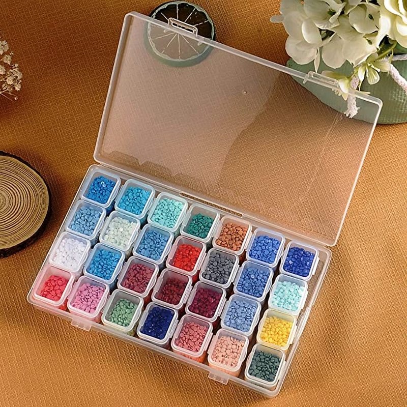 Hộp Nhựa Đựng Phụ Kiện Trang Trí Móng Tay 7/8/12/15/28