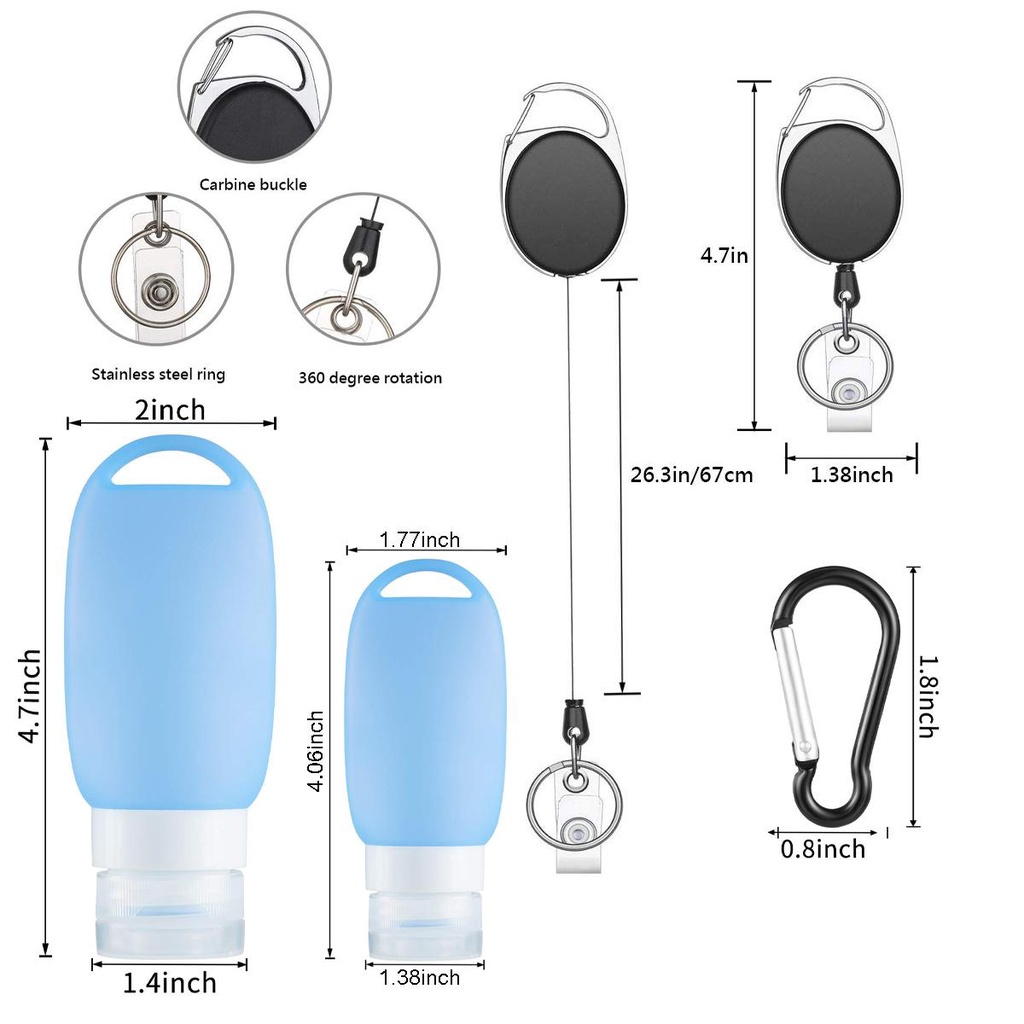 Chai Silicone Đựng Dầu Gội Chống Nước Chống Rò Rỉ Tiện Dụng