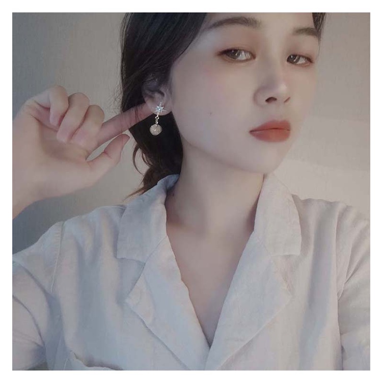 Bông Tai Đính Đá Opan Hình Ngôi Sao Phong Cách Hàn Quốc Thời Trang Mới Cho Nữ