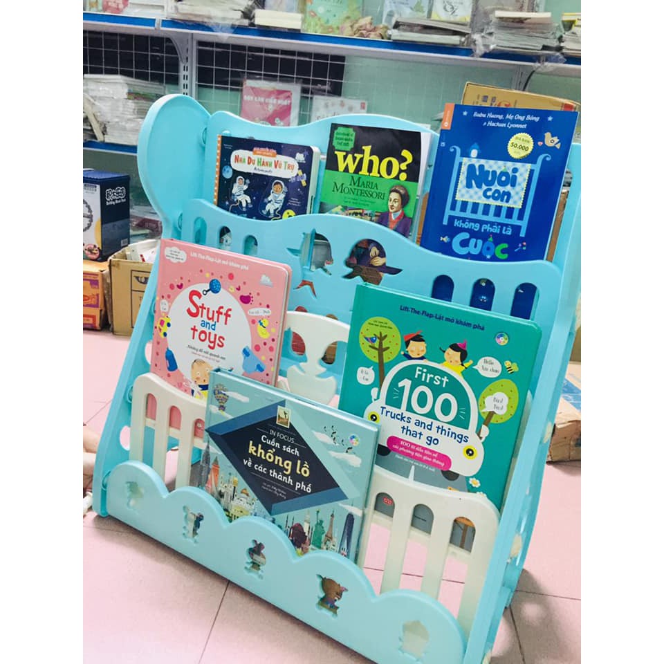 Kệ sách trẻ em bằng nhựa 4 tầng thông minh | BigBuy360 - bigbuy360.vn