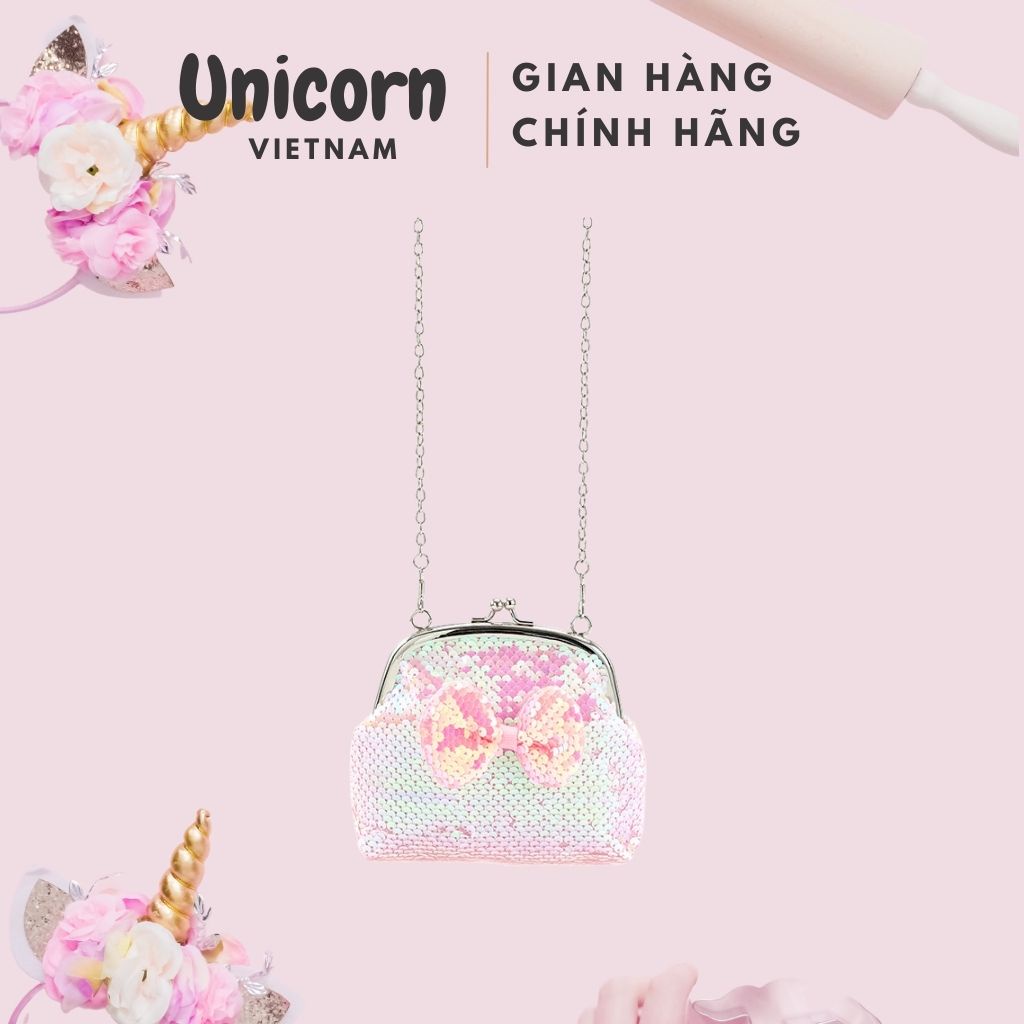 Túi ví nữ giá rẻ ví cầm tay lấp lánh cho bé Unicorn Vietnam