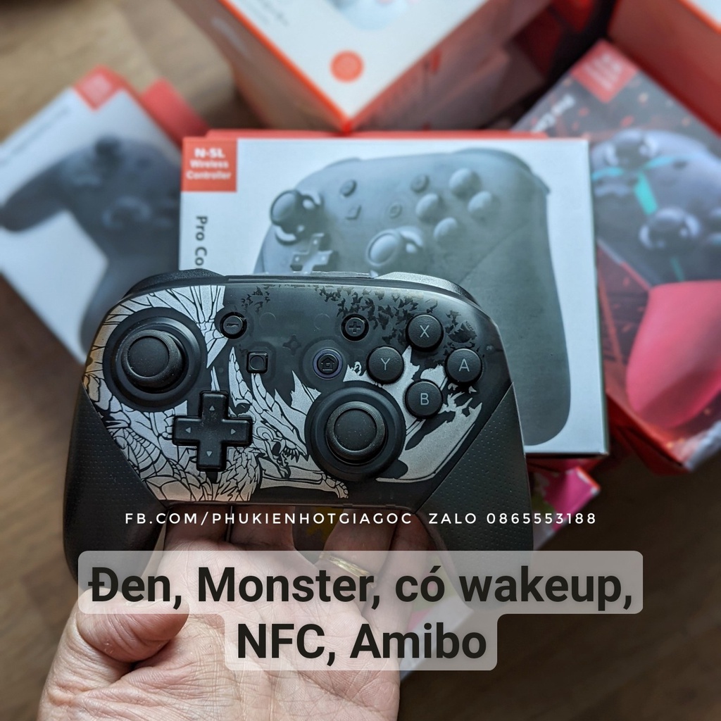 (Sẵn hàng VN) Tay cầm kết nối không dây cho máy chơi game Switch ver 1, ver 2, Switch Lite , Switch Oled có wake