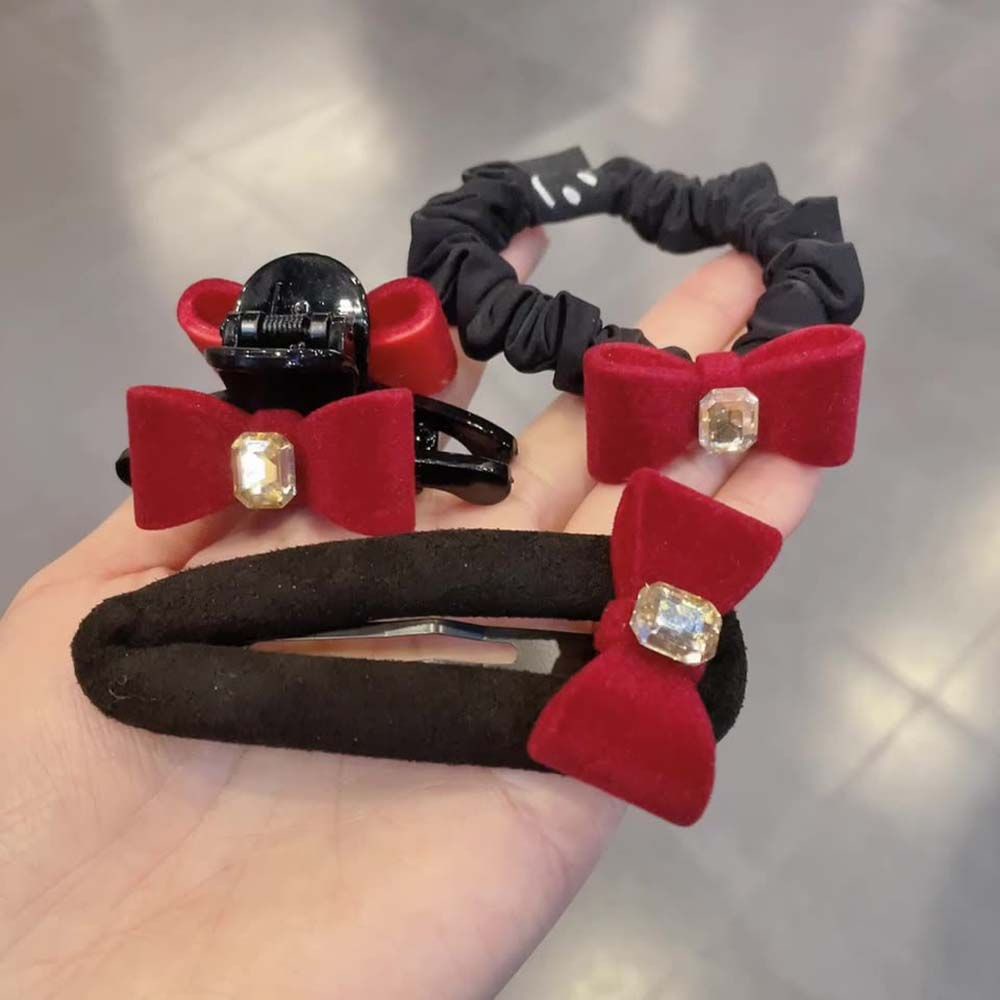 Kẹp tóc nơ bằng nhung phong cách Hàn Quốc thời trang cho bé gái 2LIFE