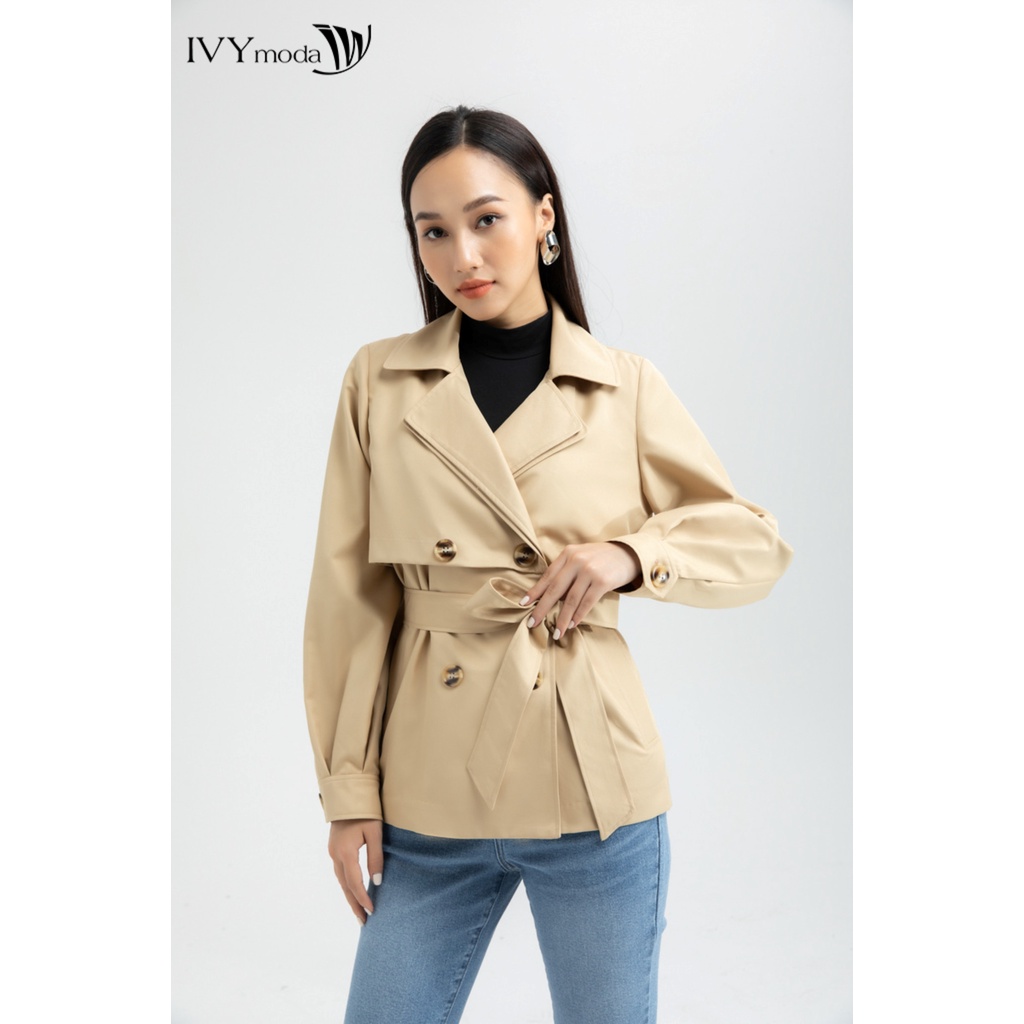 Áo khoác Trench coat nữ kèm đai IVY moda MS 70C6016