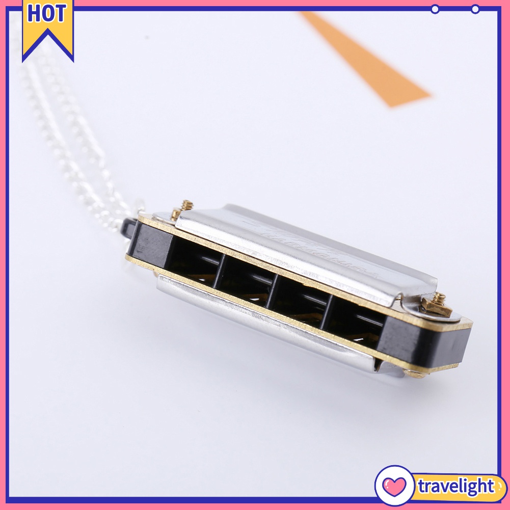 Vòng cổ Kèn Harmonica Mini 4 Lỗ 8 Tông Thời Trang Cho Bé