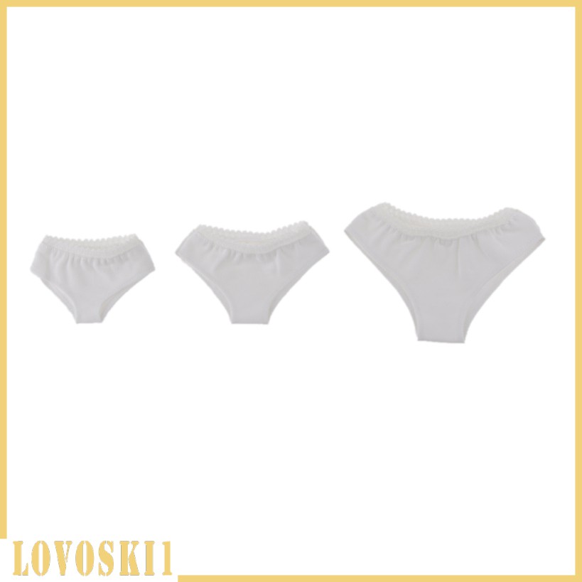 [LOVOSKI1] 1/6 Solid White Underwear Briefs for BJD SD DOD Dollfie Dolls Clothes