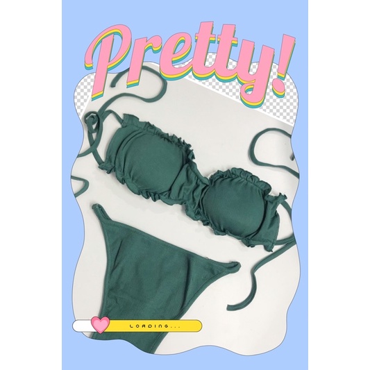 Set bikini thun gân hàng may thiết kế - BK02