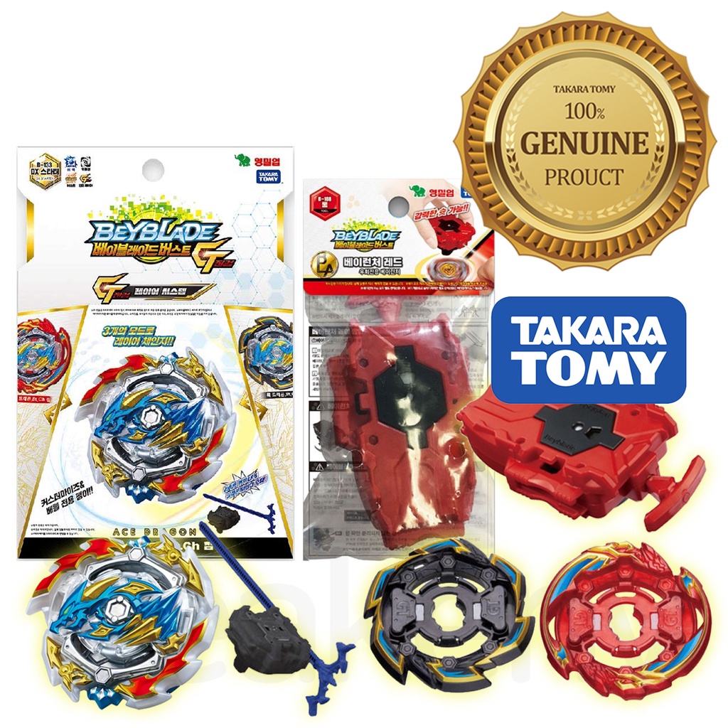 Con Quay Đồ Chơi Beyblade Burst B-133 Ace Dragon. St. Ch + B108 Takara Tomy