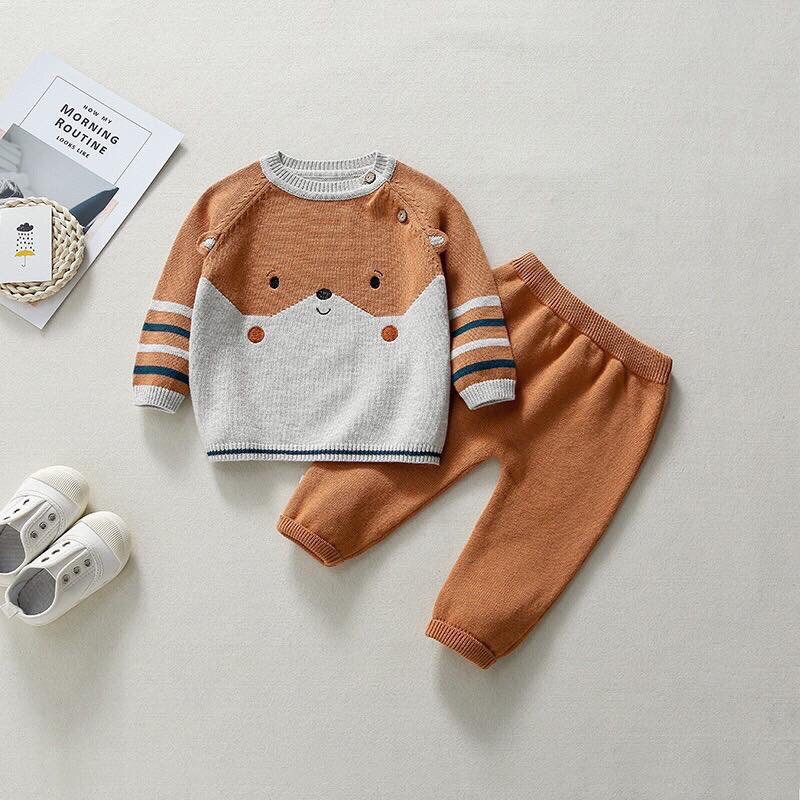 Bộ len gấu 2 màu