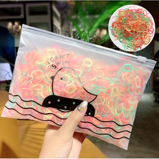 Sét 1000 thun cột tóc cho bé có túi đựng