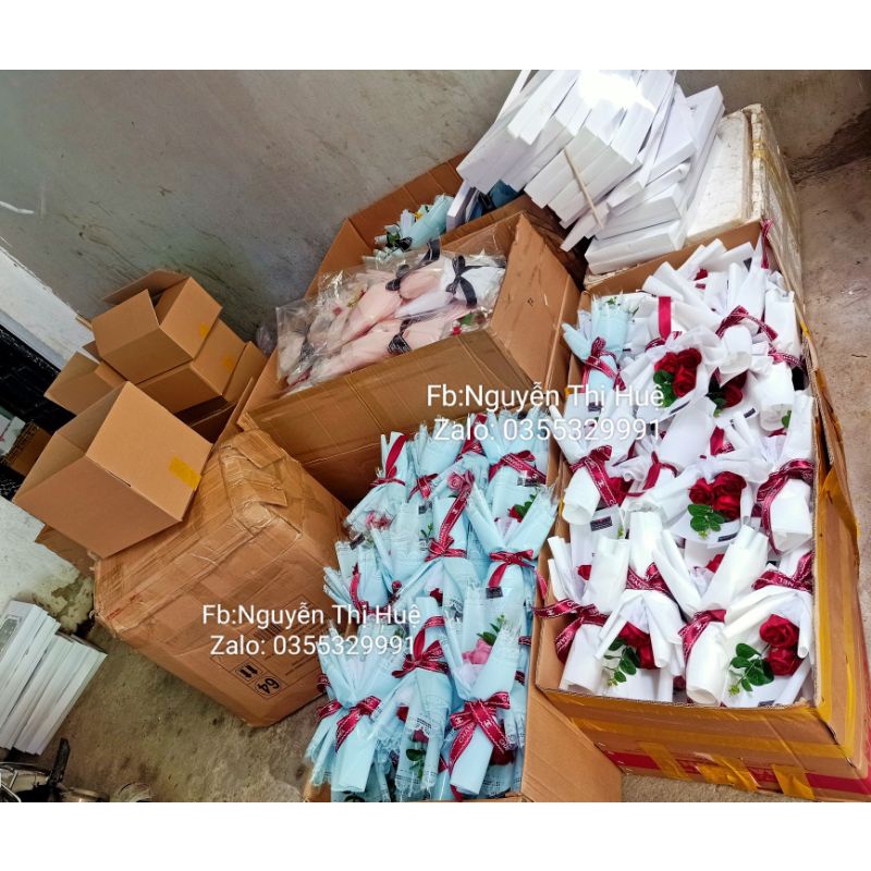 BÓ 3 BÔNG HOA HỒNG SÁP THƠM