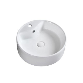 Chậu lavabo tròn trắng trơn, chậu rửa mặt