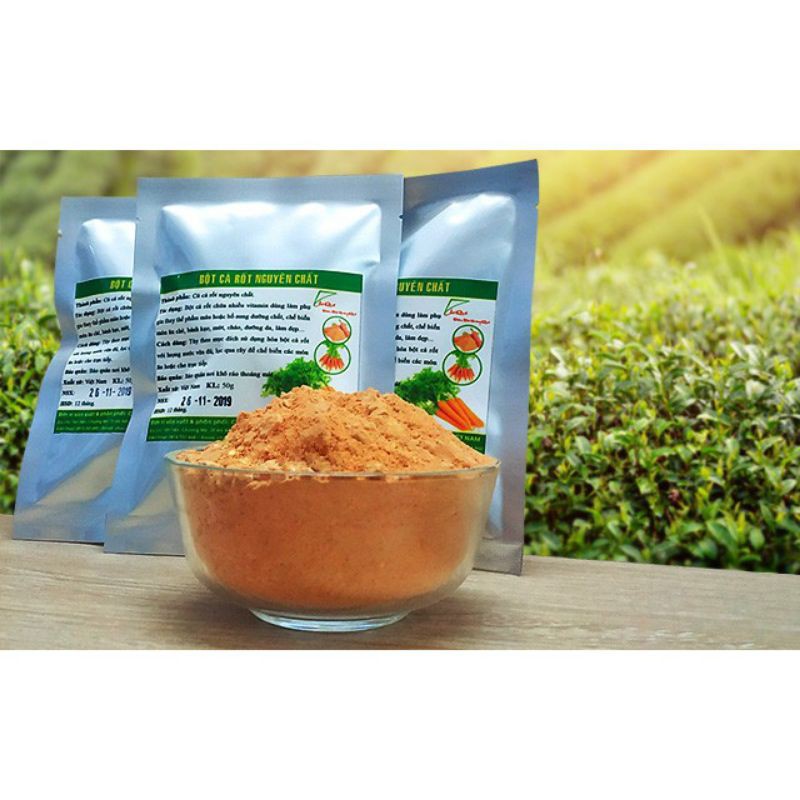 BỘT CÀ RỐT SẠCH 100G sấy lạnh nguyên chất