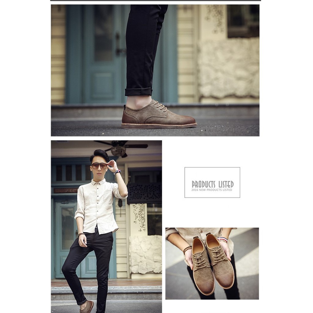 [HÀNG CAO CẤP] Giày Da Nam Cao Cấp Buộc Dây Phong Cách Hàn Quốc-GD01 | BigBuy360 - bigbuy360.vn