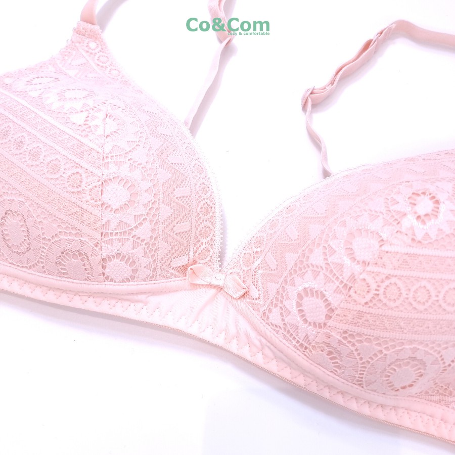 [Mã INCU50 giảm 50k đơn 250k] Bộ Độ Lót Nữ Ren Co&Com BAN826 Không Gọng, Không Đệm Mút, Mềm Mát Siêu Nhẹ | BigBuy360 - bigbuy360.vn