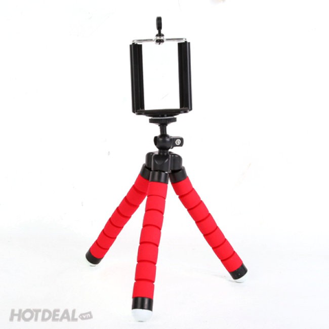 Chân Tripod Bạch Tuộc Xốp - Uốn Siêu Dẻo Mọi Địa Hình - Kẹp giá đỡ điện thoại , máy tính bảng siêu tiện lợi học onl