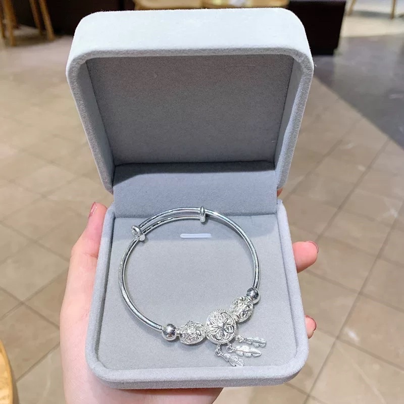 Lắc tay bạc nữ 925, vòng tay nữ bạc nhã nhặn, cá tính SUNF02