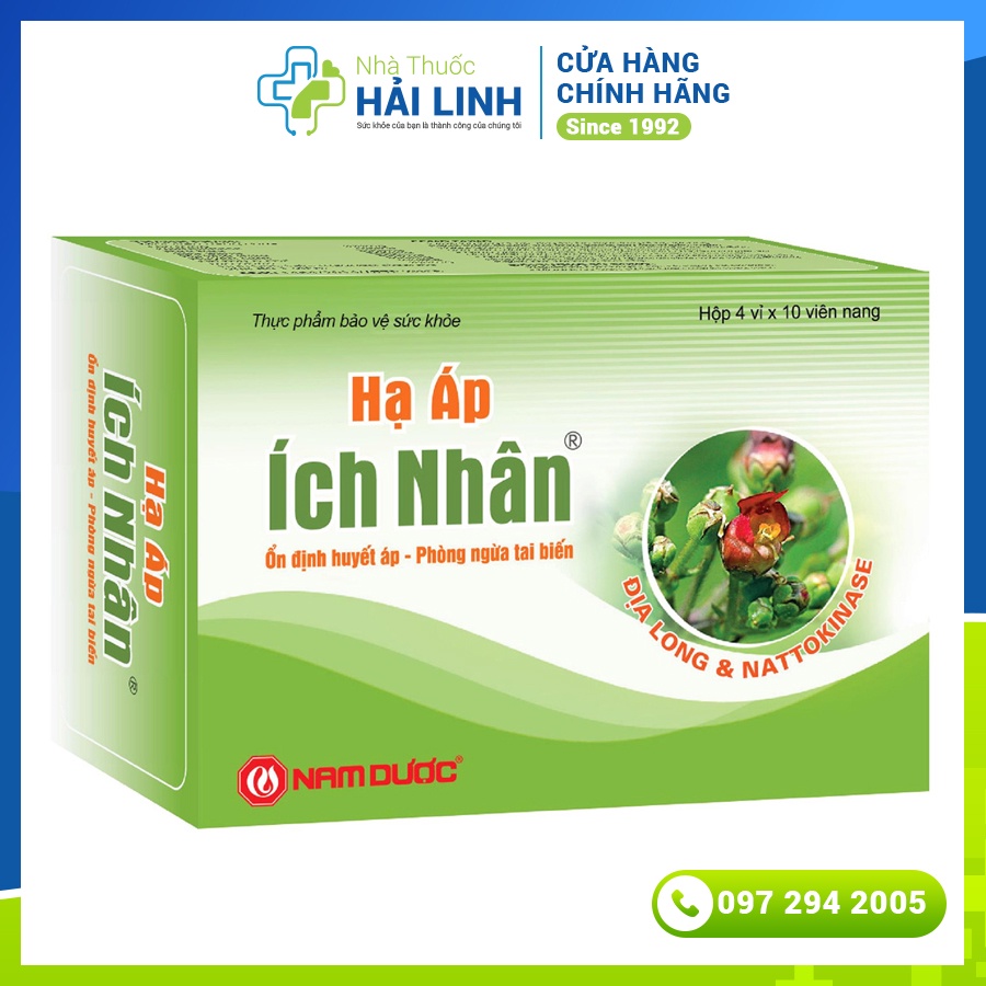 Hạ áp Ích Nhân - Hỗ trợ ổn định huyết áp, phòng ngừa tai biến