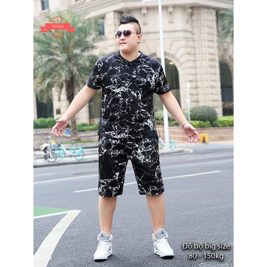 Đồ bộ big size nam hoa tiết trẻ trung - phong cách (size 80 -140kg ) hàng nhập loại 1 .