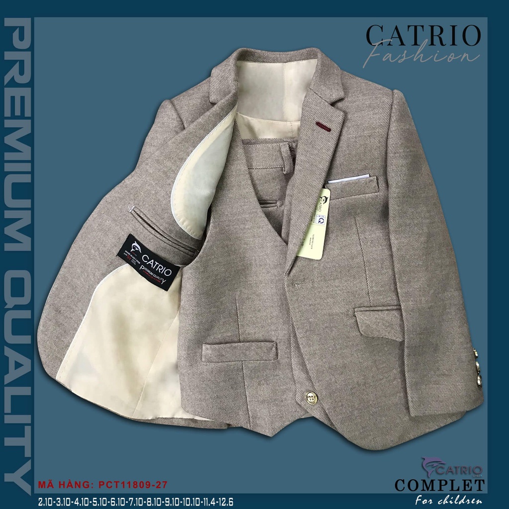 Áo đờ mi trẻ em, áo vest bé trai, áo comple cao cấp Catrio A-PCT11809/27