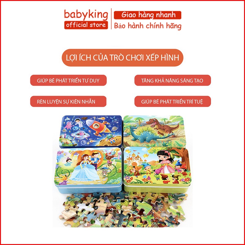 Tranh Ghép Hình, Bộ Xếp Hình Gỗ 60 Miếng Puzzle Cho Bé Nhiều Chủ Để Giúp Bé Phát Triển Tư Duy Một Cách Toàn Diện