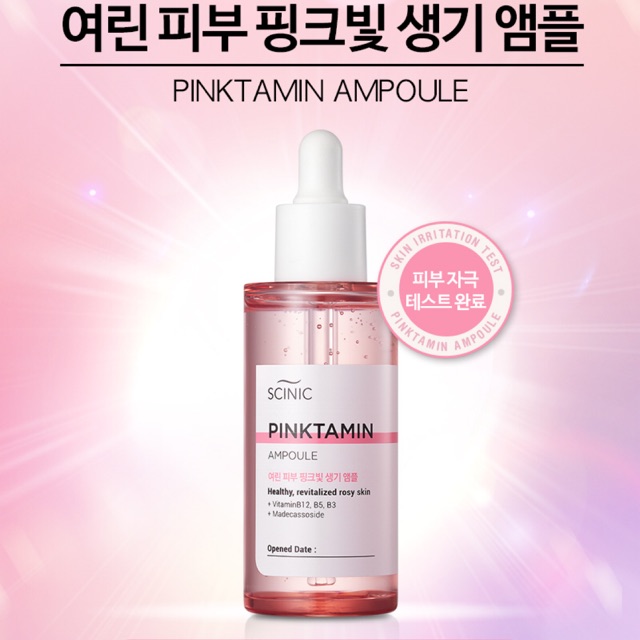 Scinic pinktamin ampoule - tinh chất cô đặc dưỡng da trắng hồng, căng bóng