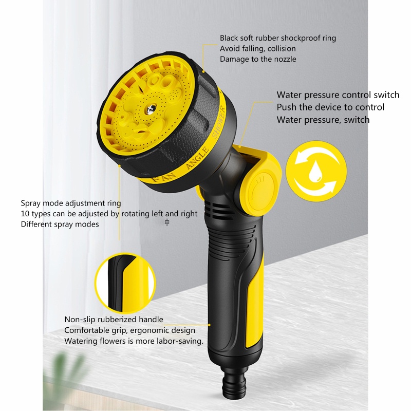 Vòi Xịt Nước Áp Suất Cao Đa Năng Có Thể Điều Chỉnh